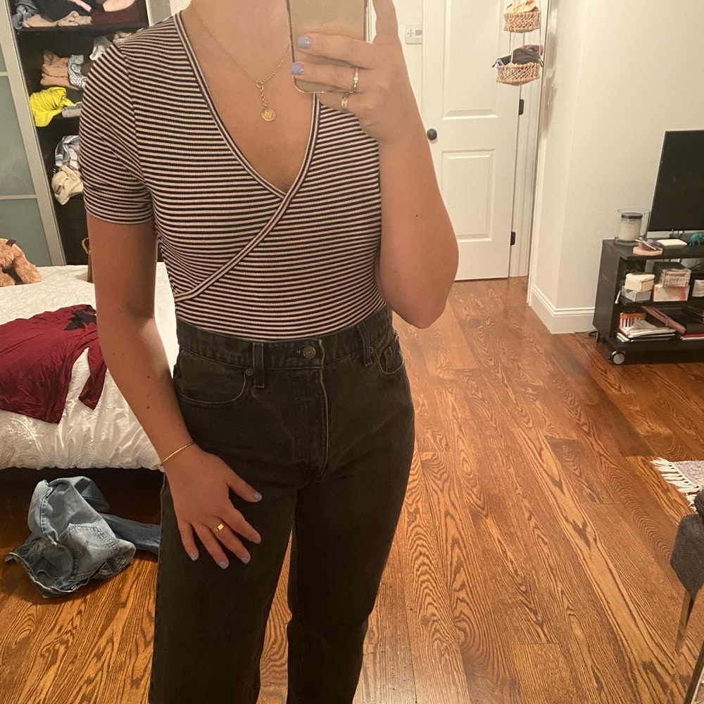 Striped Topshop Bodysuit